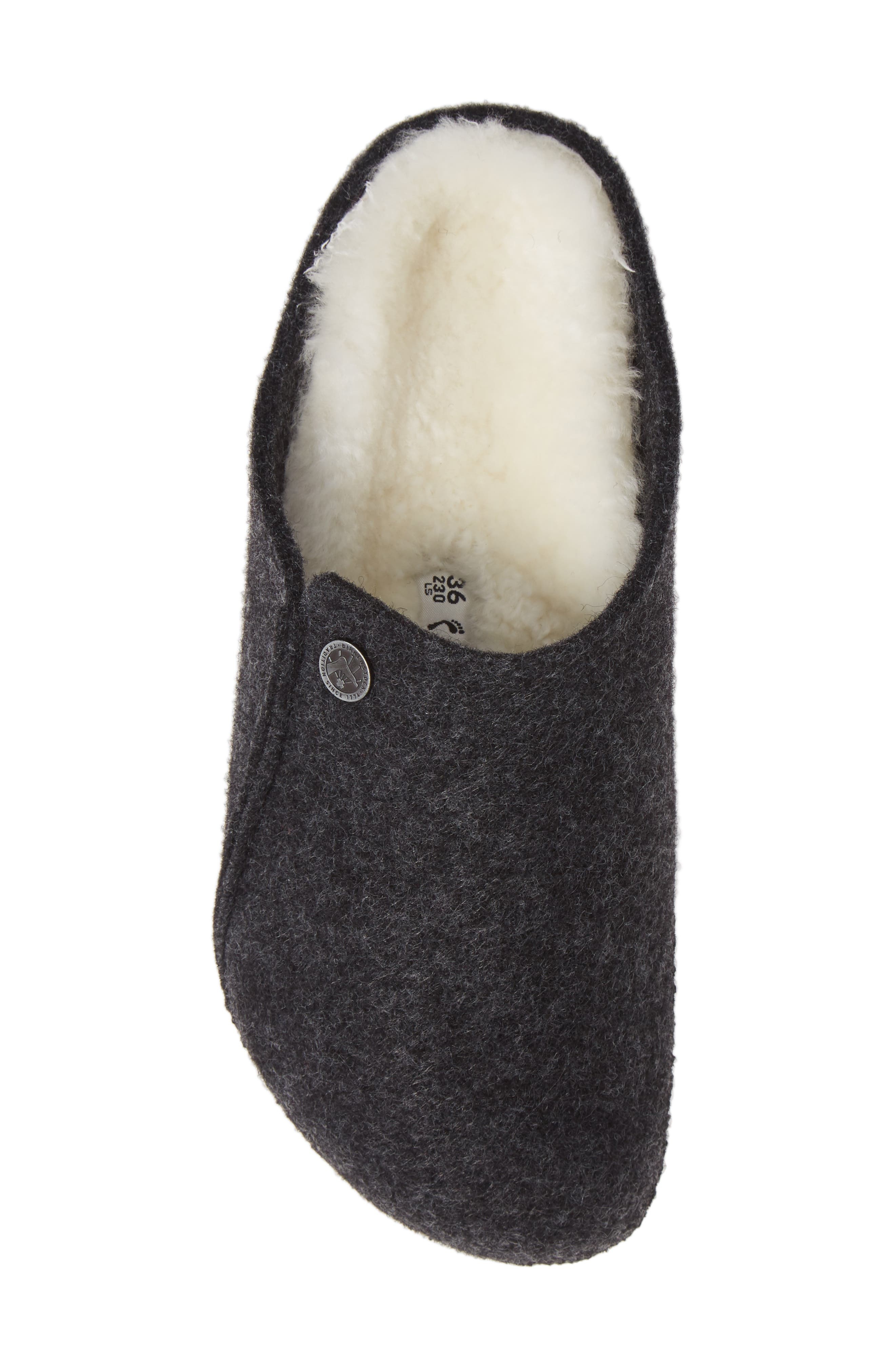 Birkenstock Zermatt Genuine Shearling Lined Slipper in Anthracite Wool at Nordstrom - 5