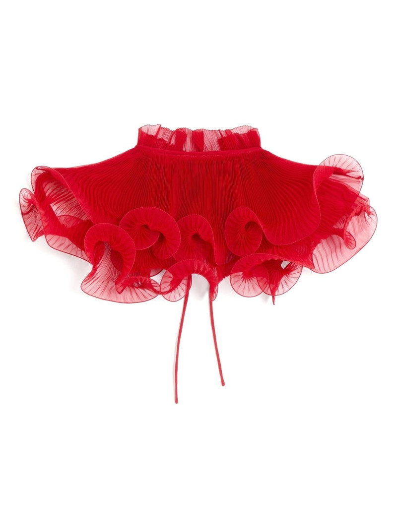 Valentino chiffon collar outlook