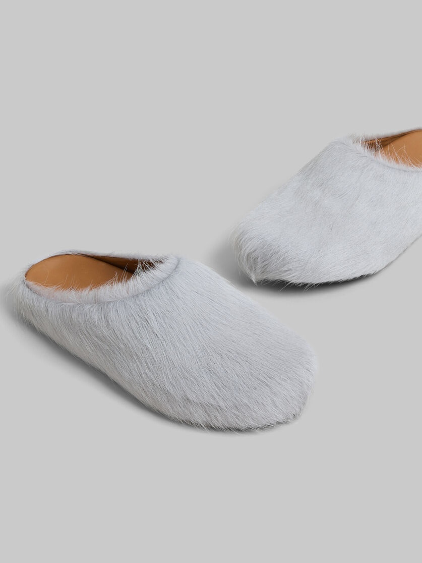 GREY LONG-HAIR CALFSKIN FUSSBETT SABOT - 5