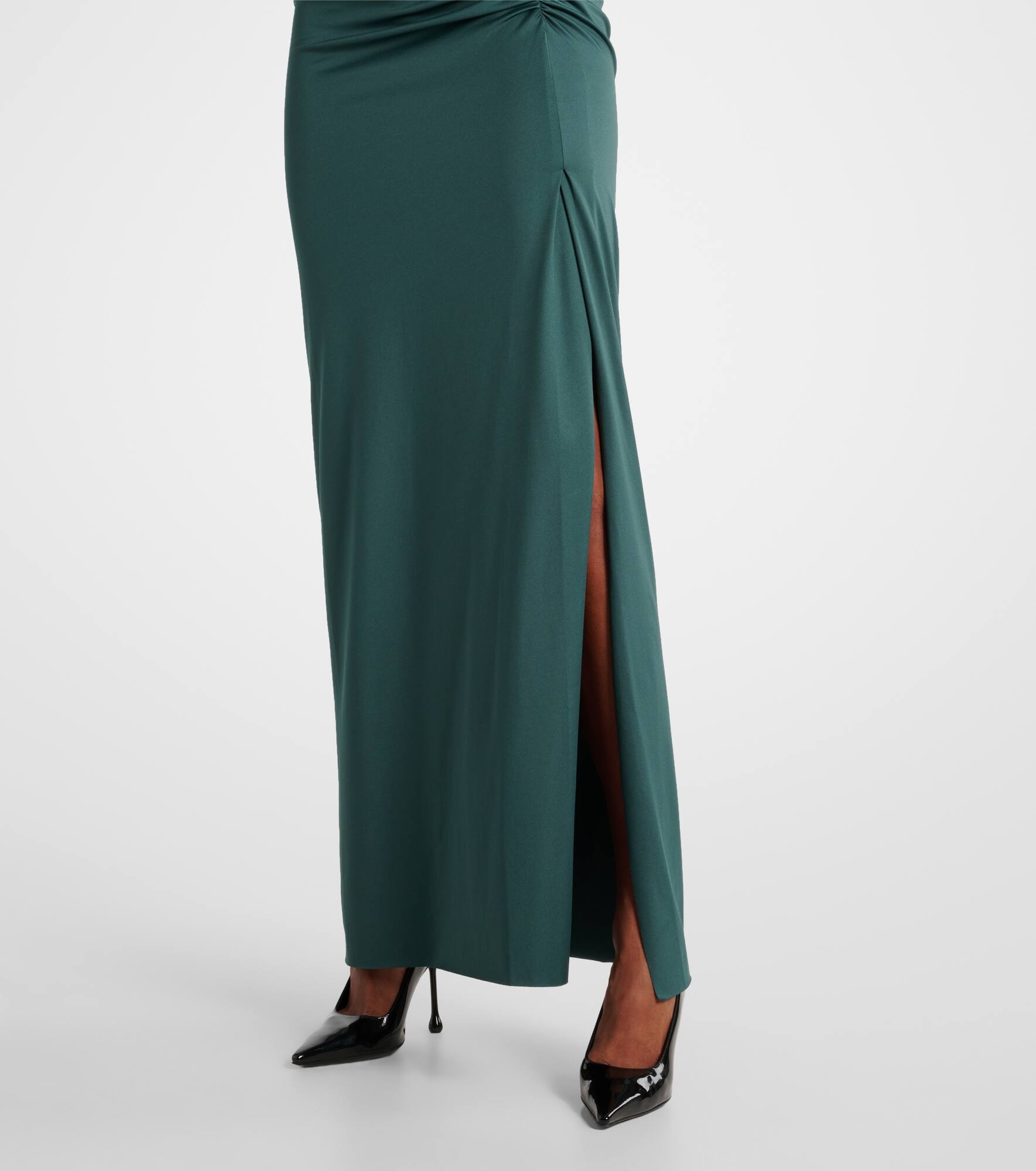 Ruched asymmetric gown - 5