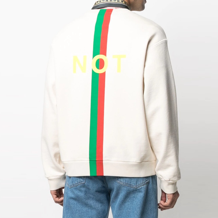 Gucci Fake Not Printed Crew Sweater 'White' 635847-XJCXY-9230 - 6