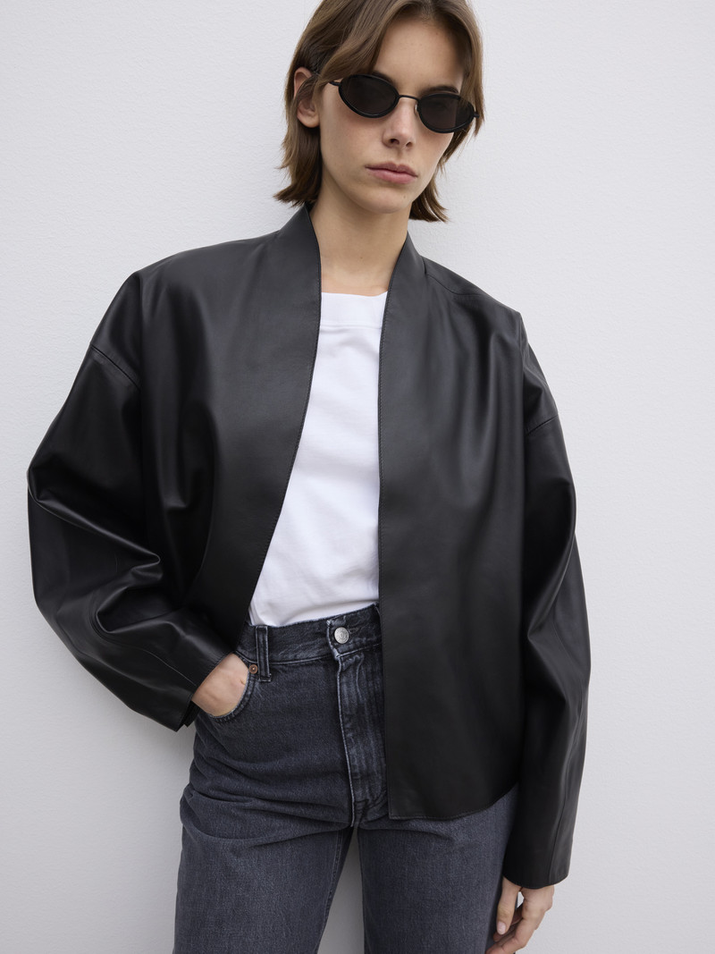 House of Dagmar Short Leather Jacket outlook