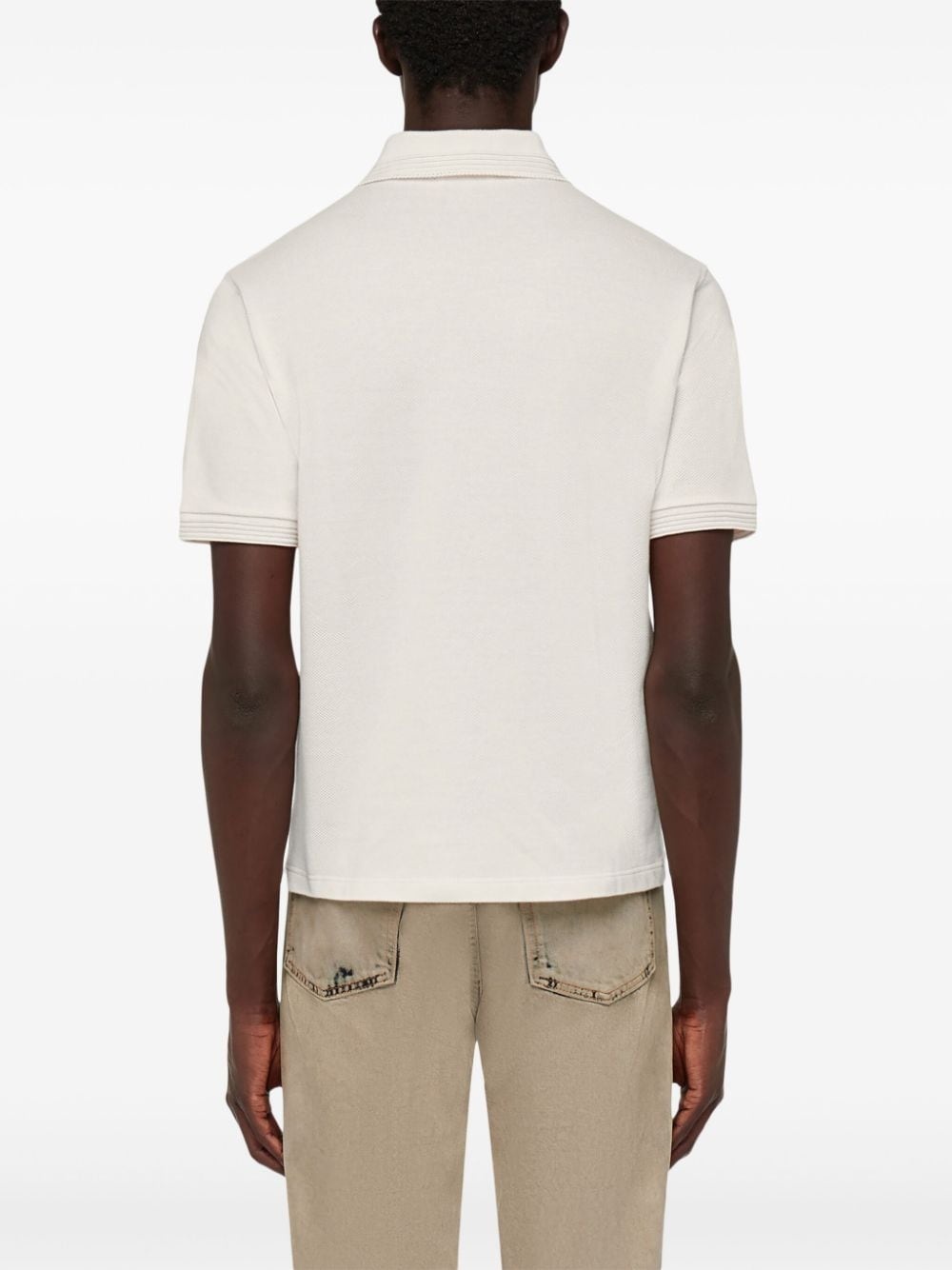 logo-embroidered polo shirt - 4