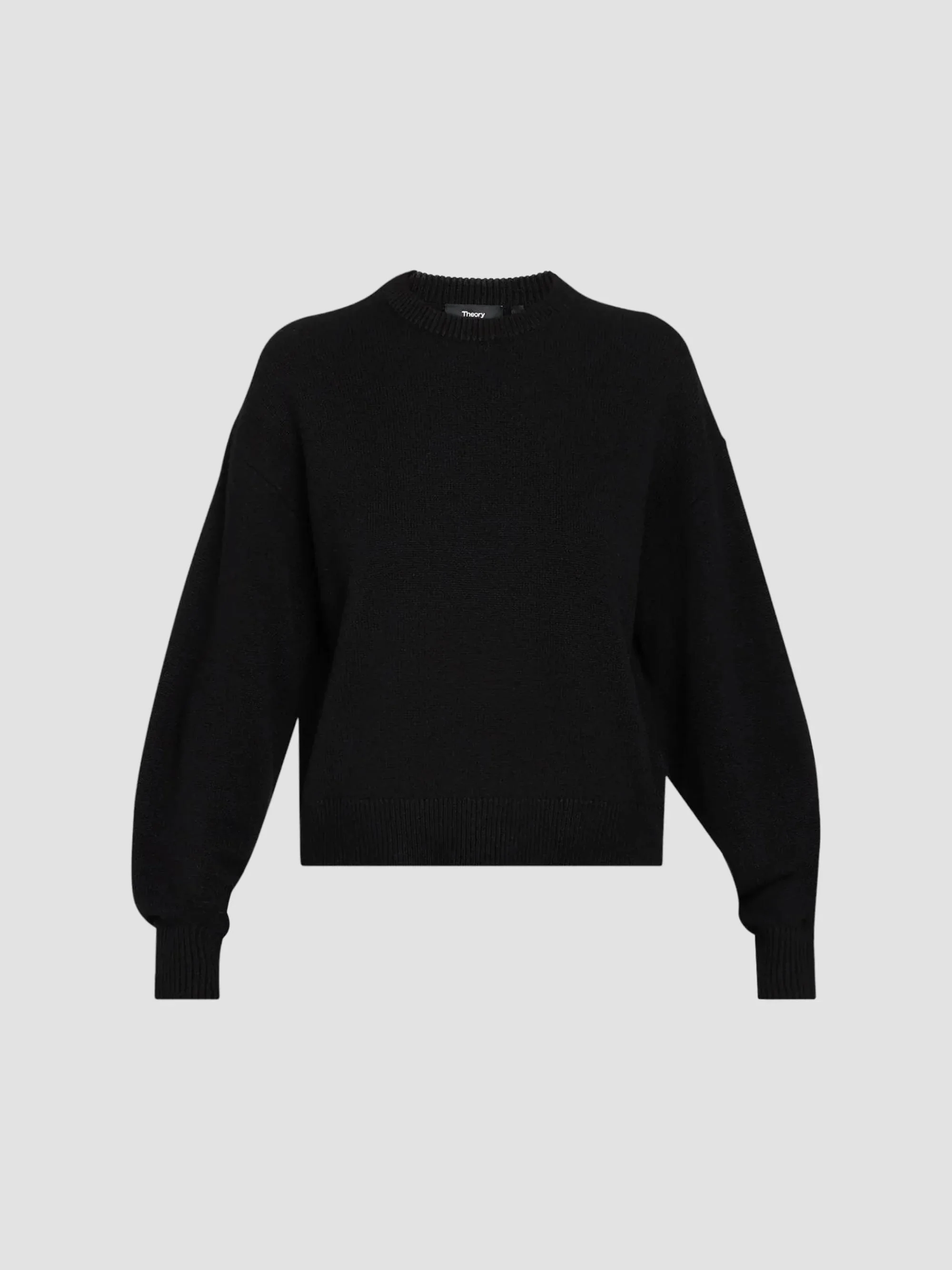 Women's Cashmere Crewneck Sweater - Black - 1