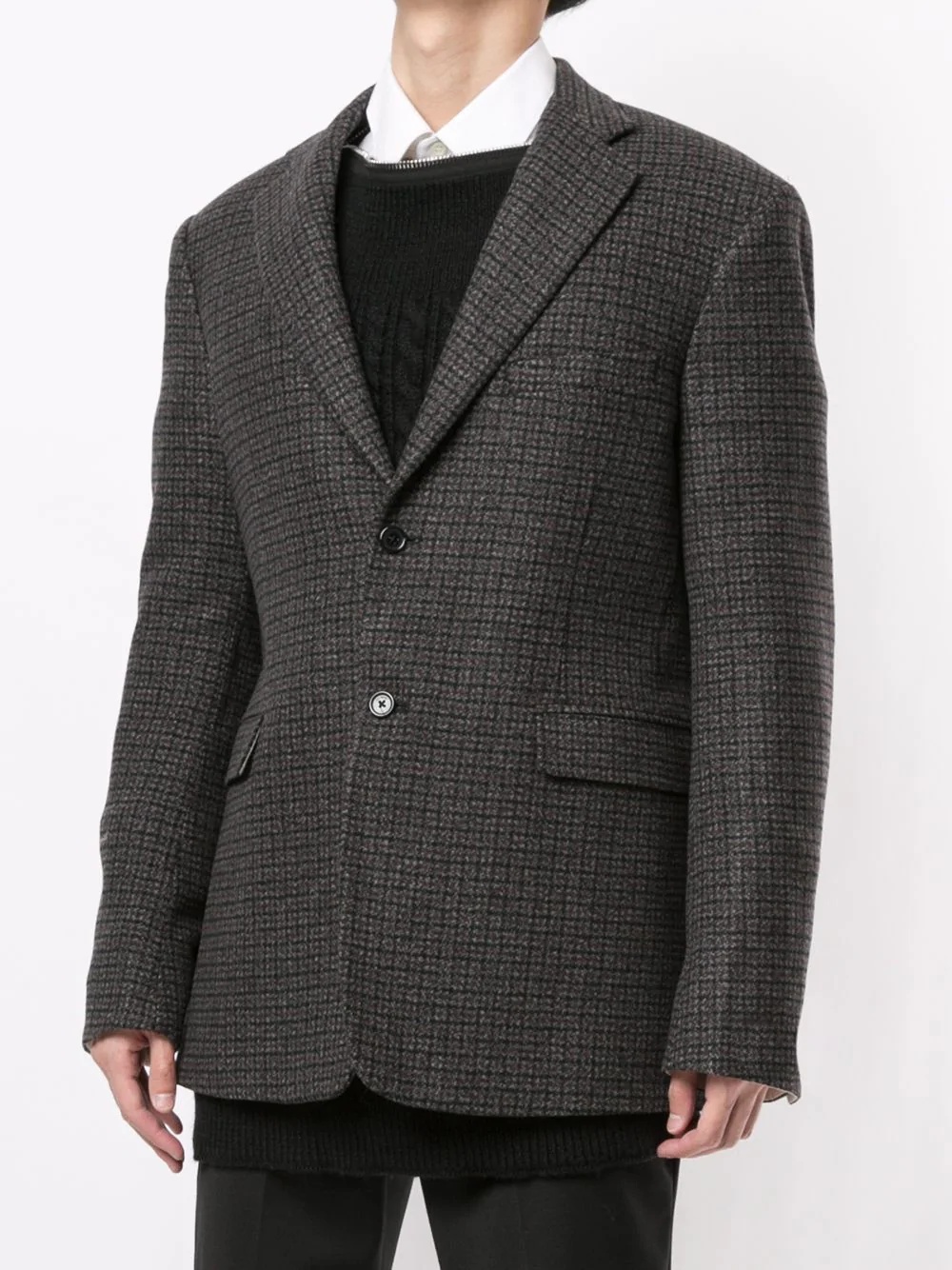 single-breasted wool jacket - 3