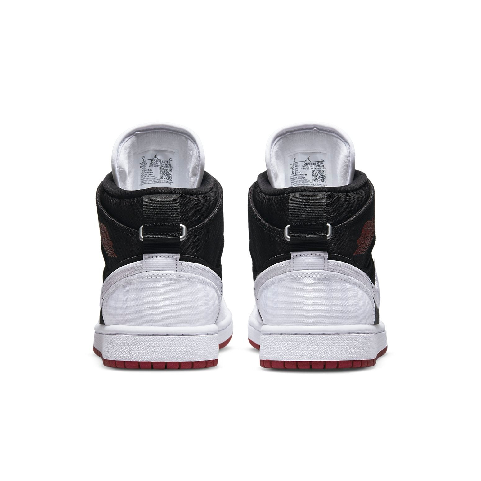 (WMNS) Air Jordan 1 Mid SE Utility 'White Black Gym Red' DD9338-016 - 5