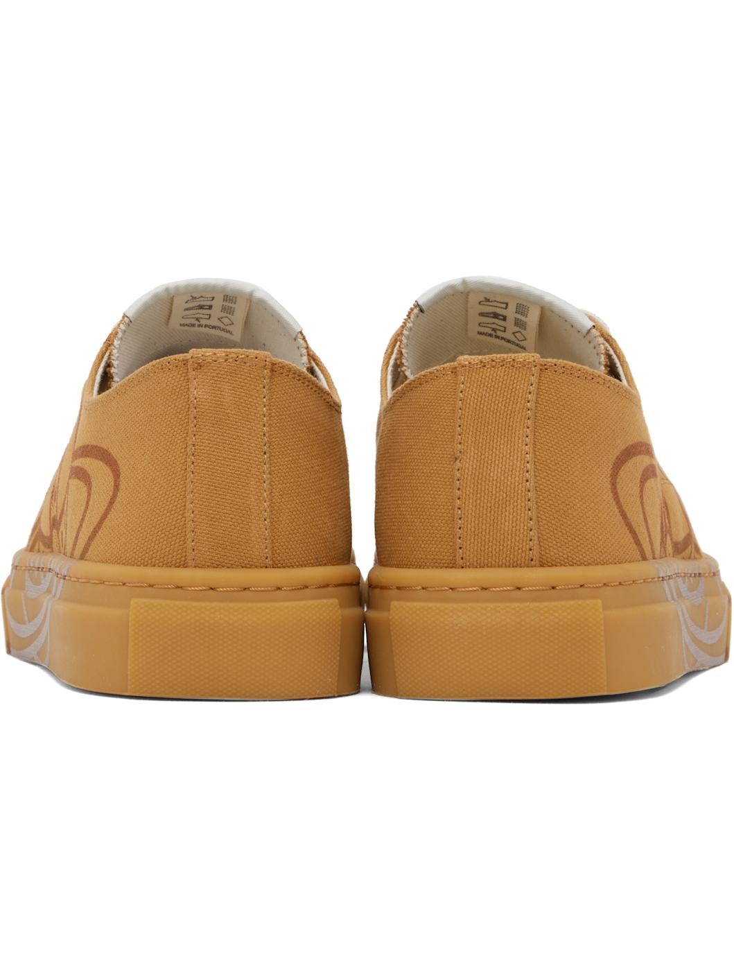 Tan Low-Top Plimsoll Sneakers - 2