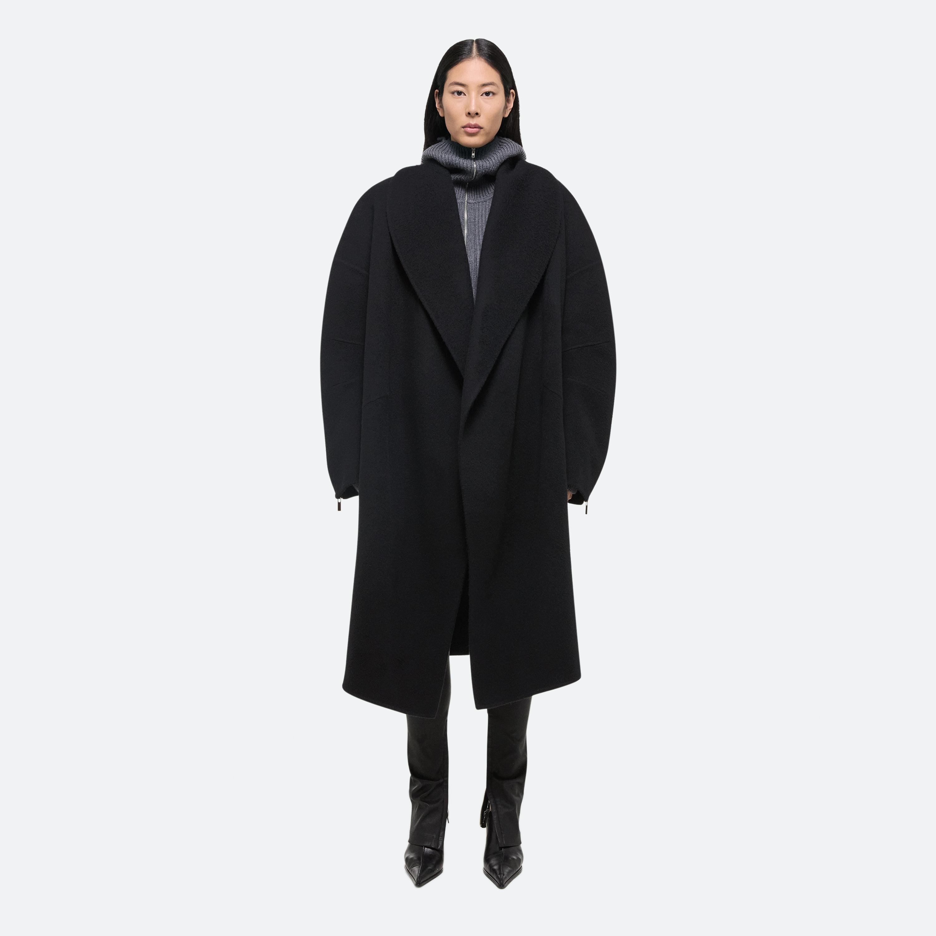 DOUBLE-FACED APEX COCOON COAT - 5