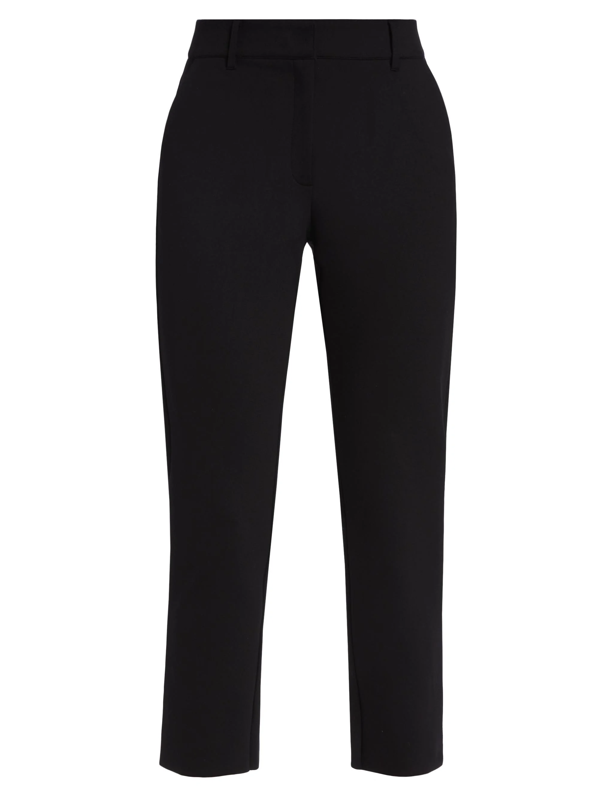 Women's Cropped Neoprene Trousers - Black - 1