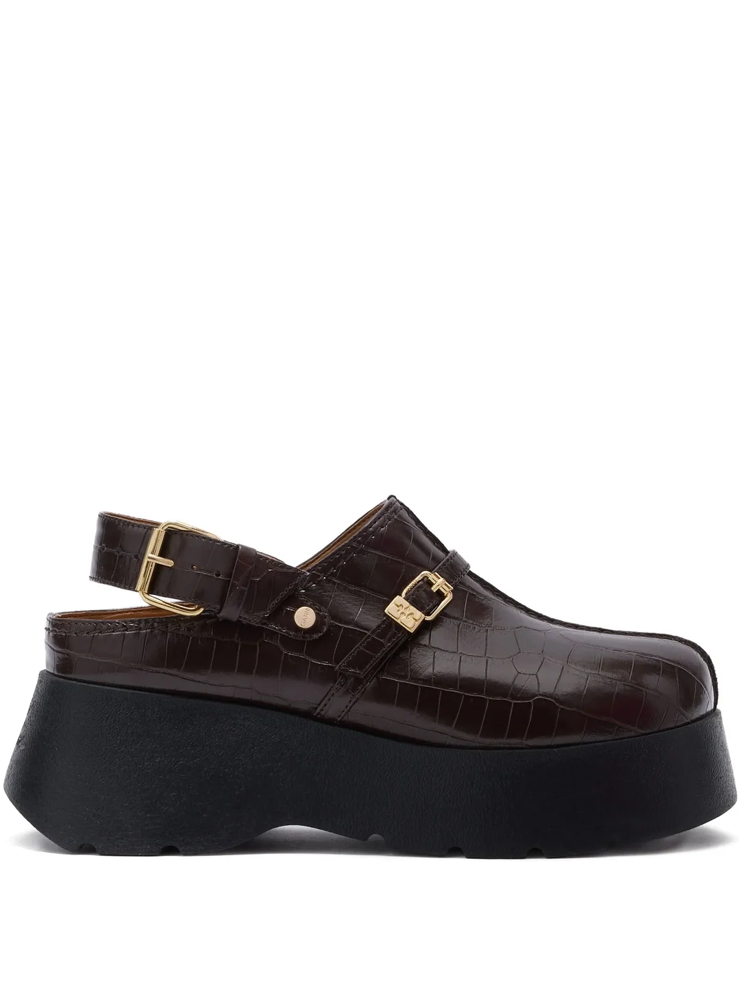 Croco Platform Clogs - 1