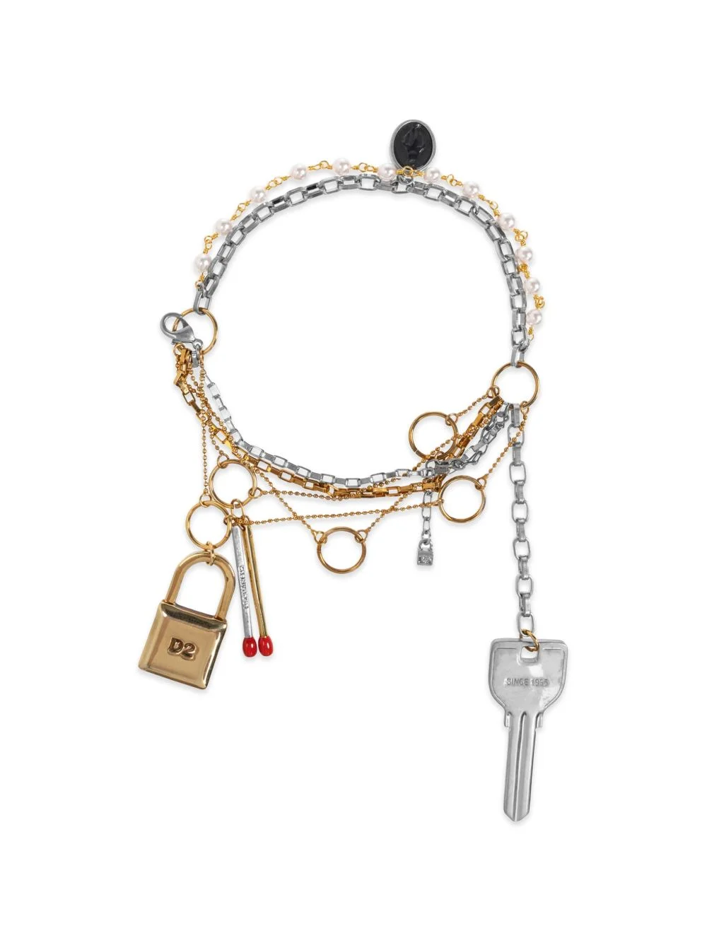 charm-detail multi-chain bracelets - 1