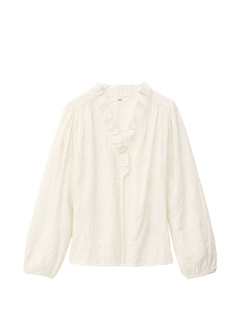 Petty ruffled embroidered blouse 1