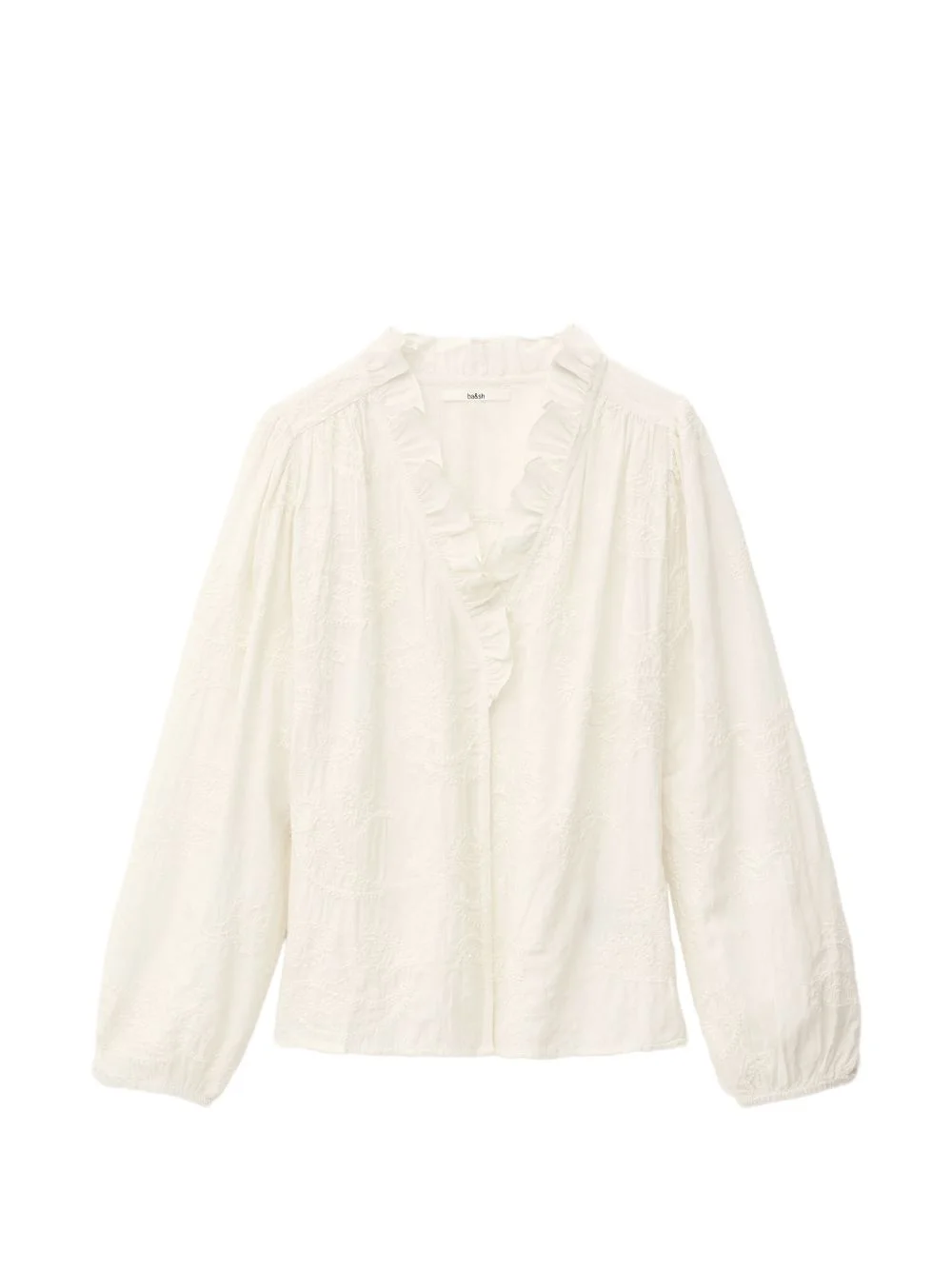 Petty ruffled embroidered blouse - 1