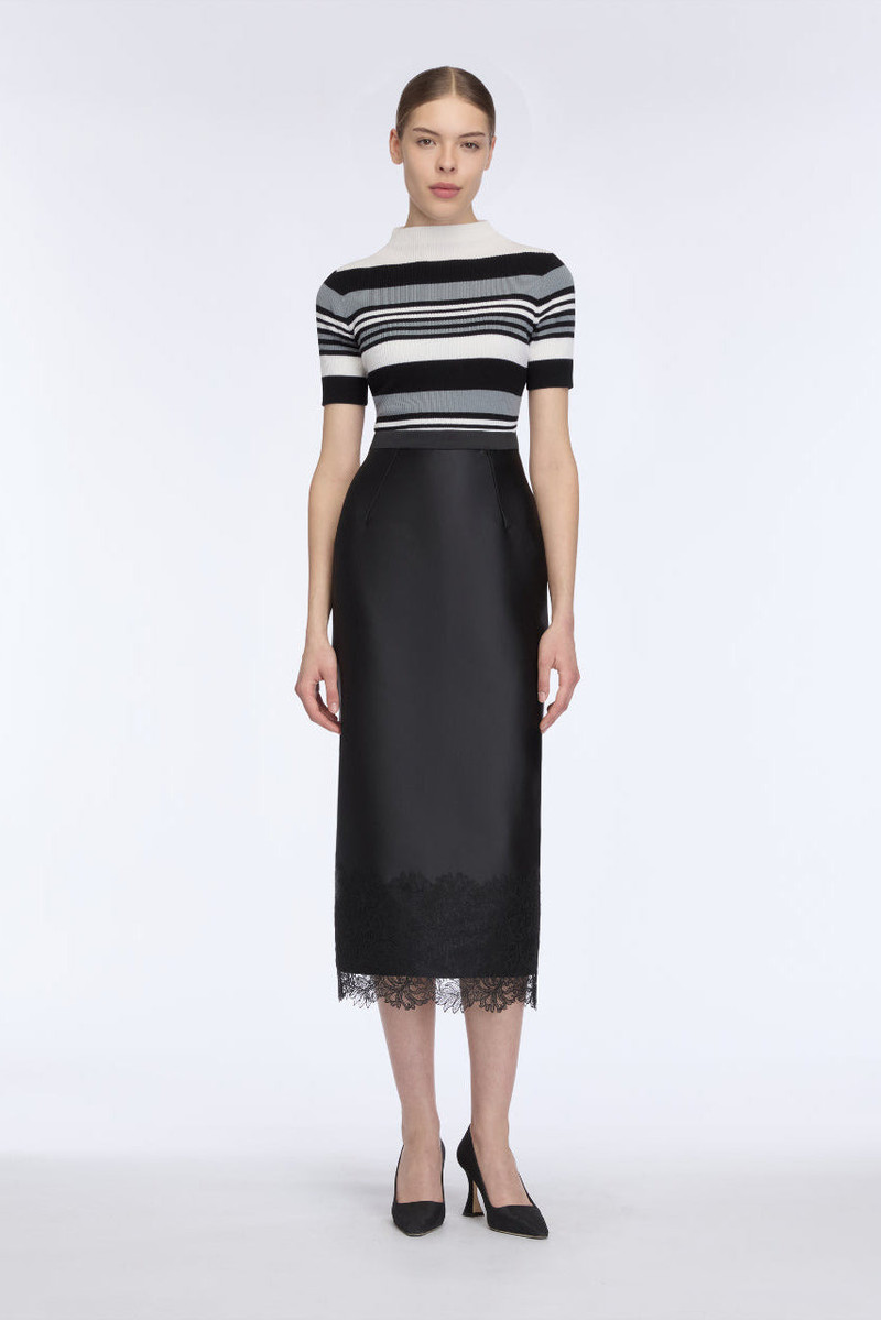 EMILIA WICKSTEAD Winny Skirt in Black Cloque outlook