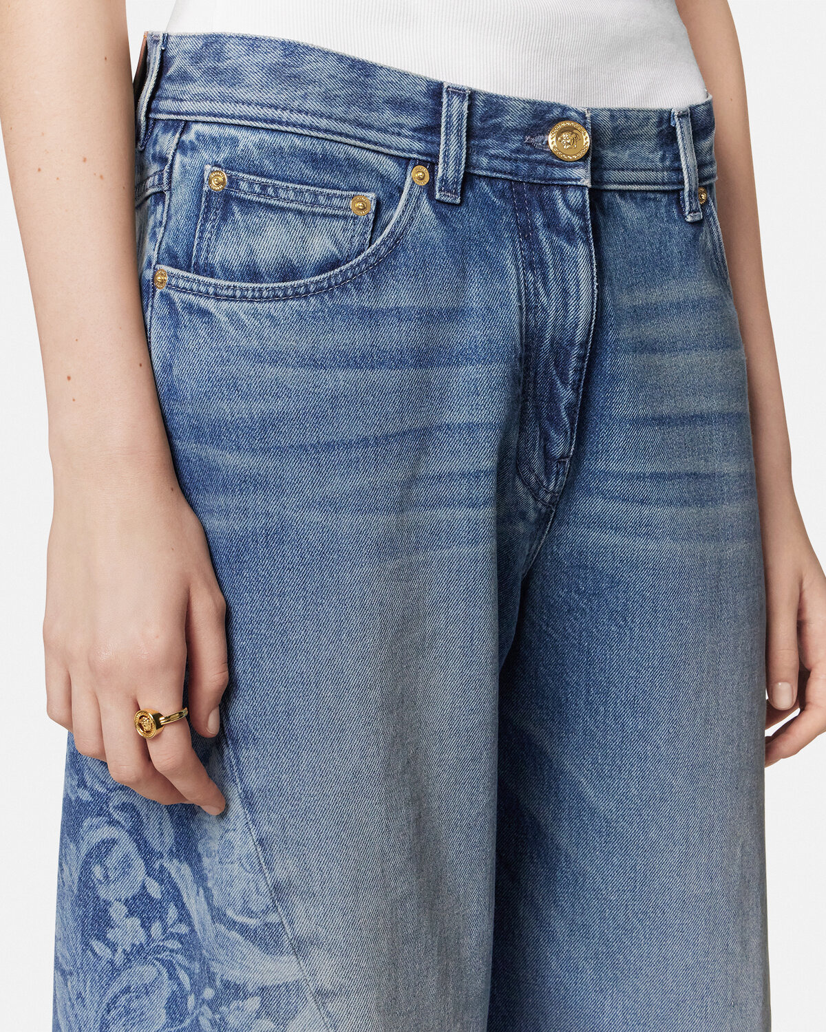 Barocco Crop Twisted Jeans - 3