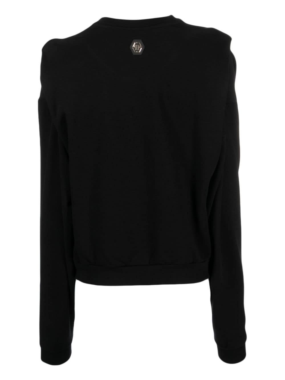 crystal-embellished round-neck sweatshirt - 2