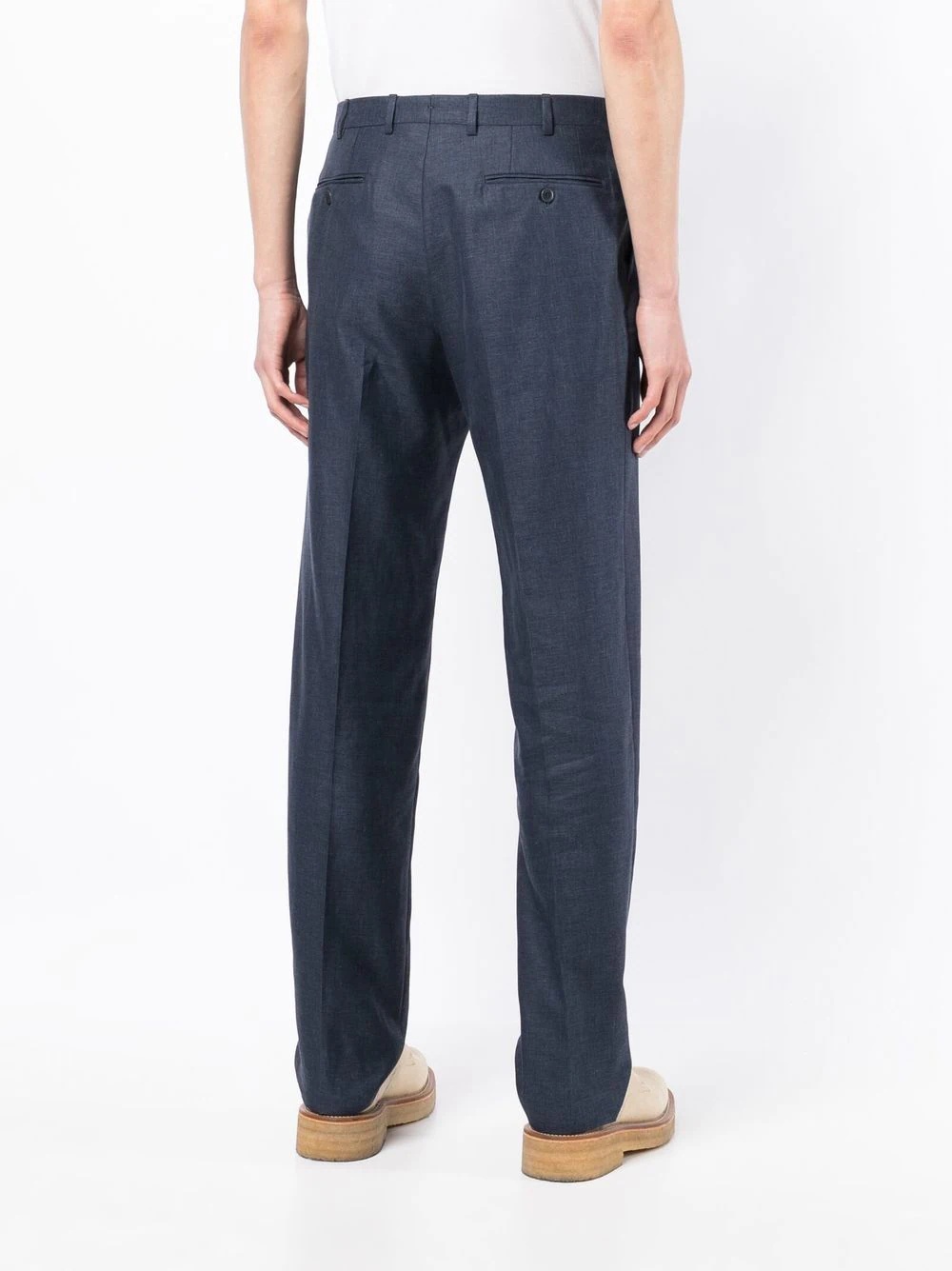 mid-rise straight leg trousers - 4