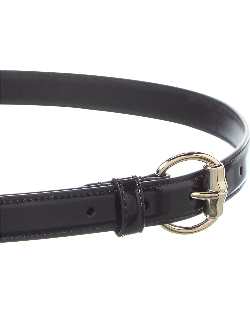 Gucci Bamboo Buckle Thin Leather Belt - 2