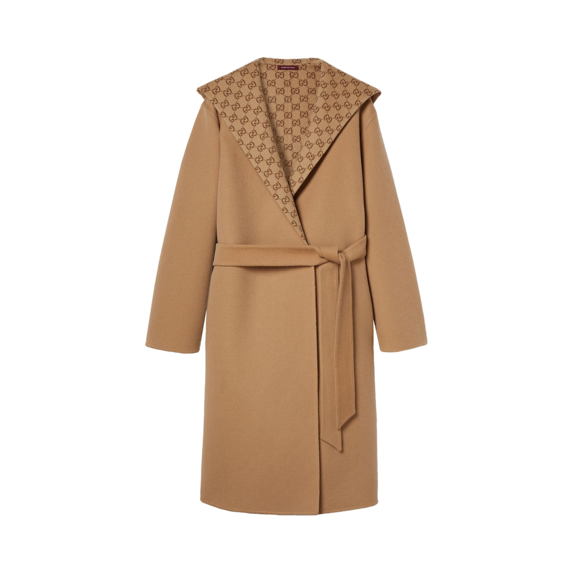 Gucci Silk Wool Blend Coat 'Camel/Brown' - 1