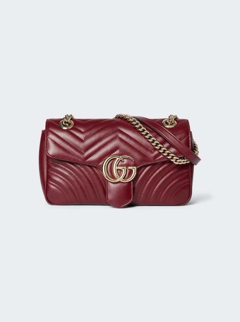 Gg Marmont Small Shoulder Bag Rosso Ancora - 1