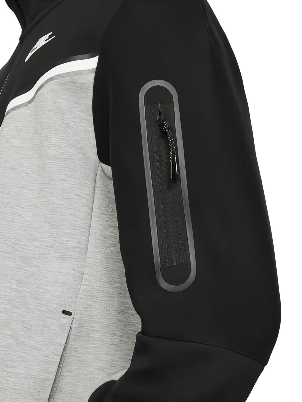 chevron-panel tech fleece hoodie - 5
