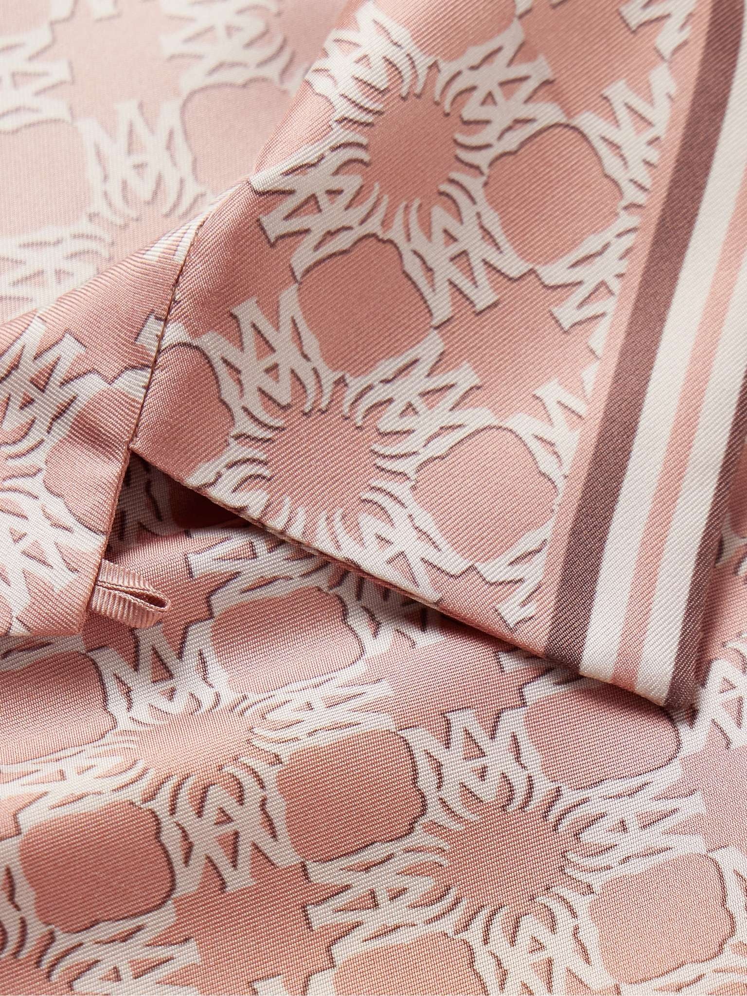 Camp-Collar Printed Silk-Twill Shirt - 4