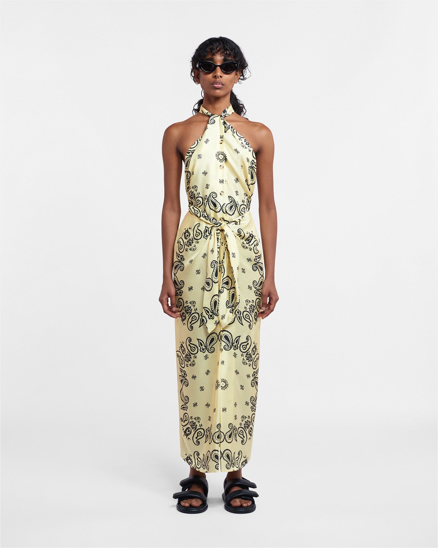 Printed Silk-Twill Sarong-Style Midi Skirt - 2