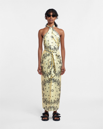 Nanushka Printed Silk-Twill Sarong-Style Midi Skirt outlook