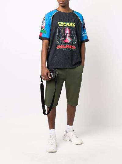 Balmain slim fit track shorts outlook