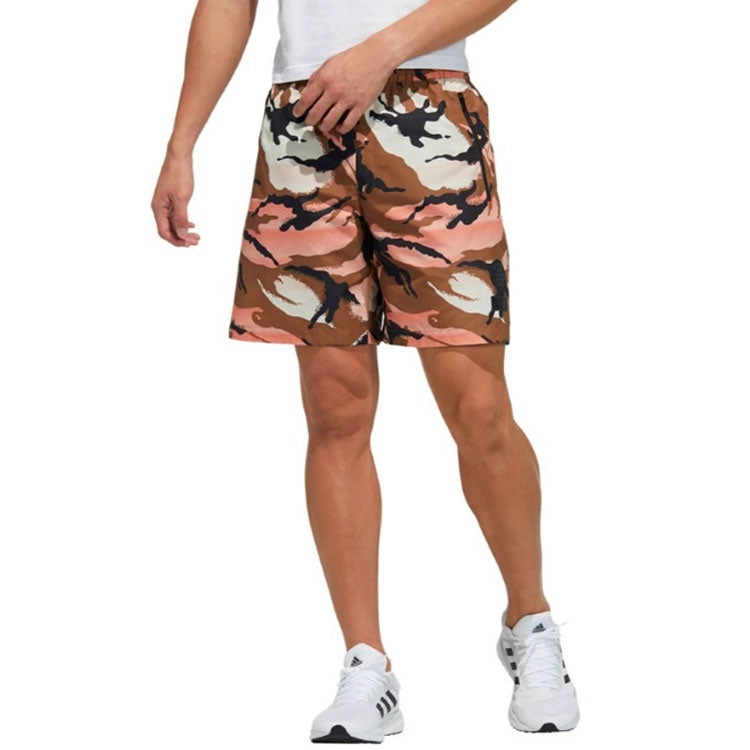 adidas Ub Sht Wv Camo Sports Camouflage Shorts Brown GP0836 - 2