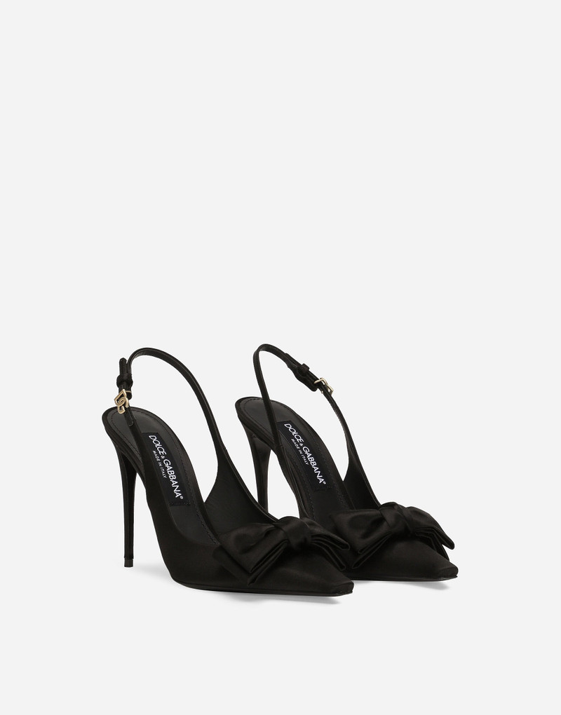Satin slingbacks with bow detail 2