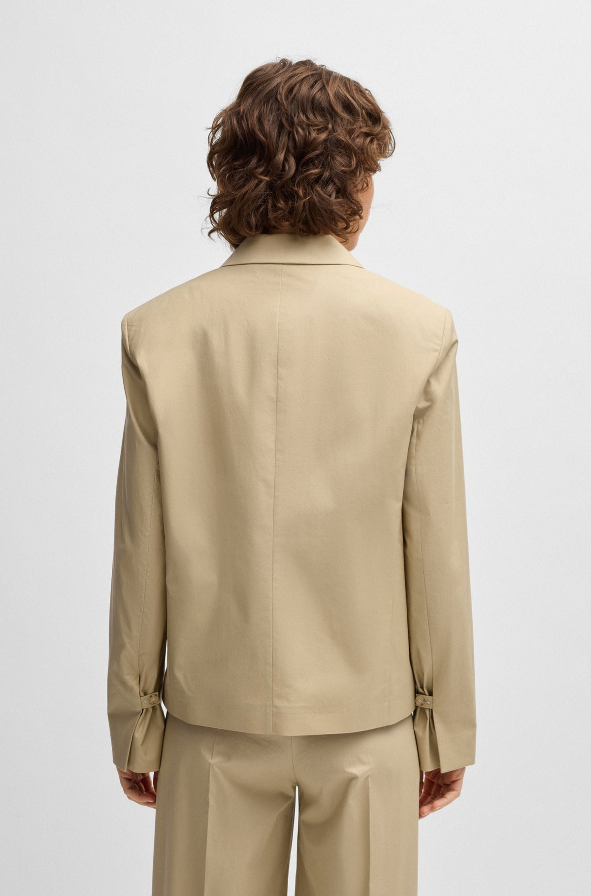 SINGLE-BUTTON BLAZER IN AIRY STRETCH COTTON - 4
