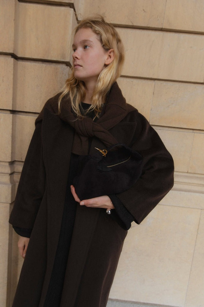 PILLOW POUCH SUEDE BLACK 5