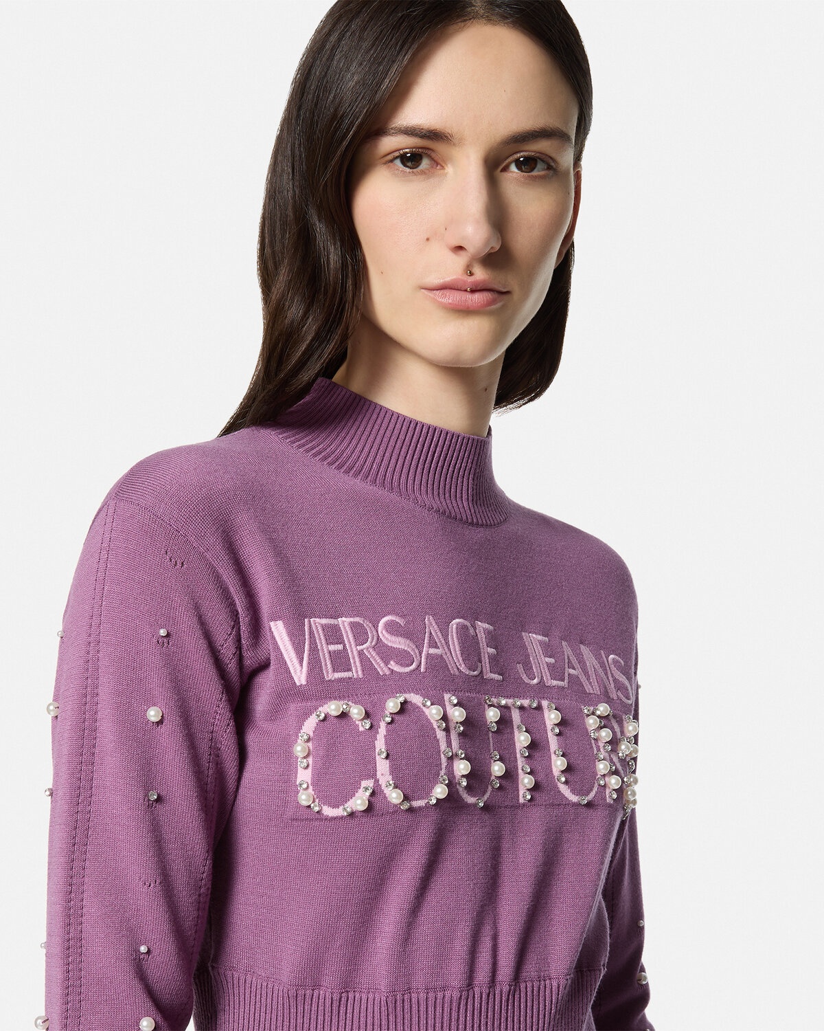 Embellished Logo Knit Long Dress - 3