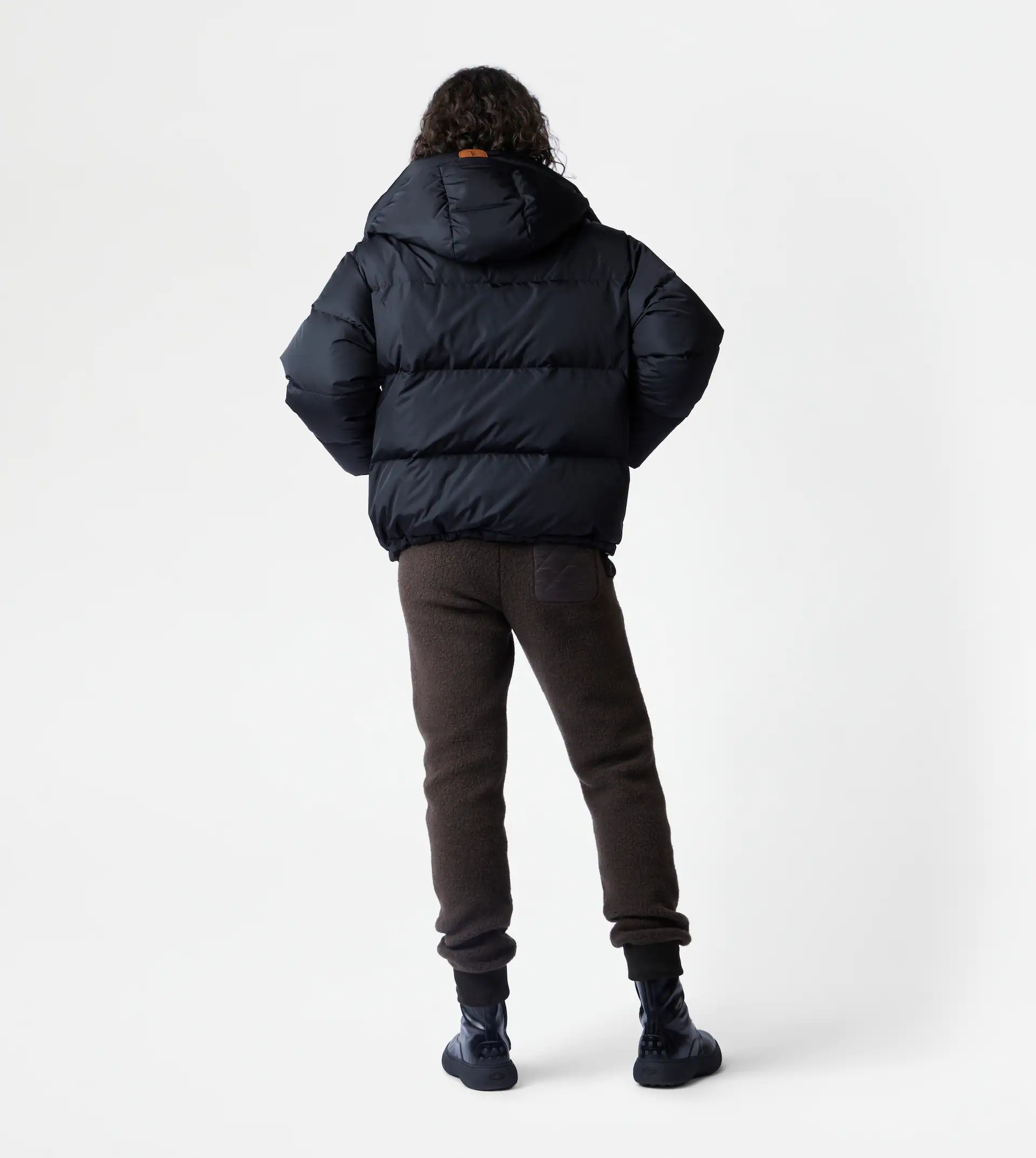 HOODED OVER DOWN JACKET - BLACK - 3