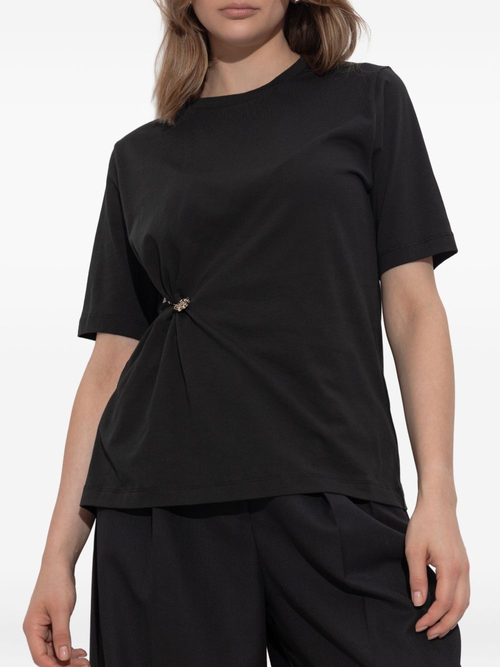 safety-pin detail T-shirt - 3