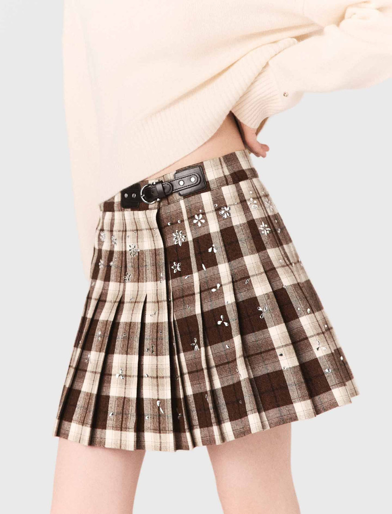 Rhinestone checked kilt 4