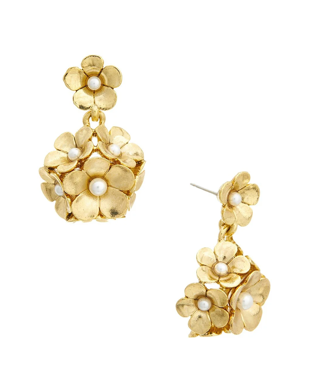 Oscar de la Renta Enamel Floral Earrings - 1