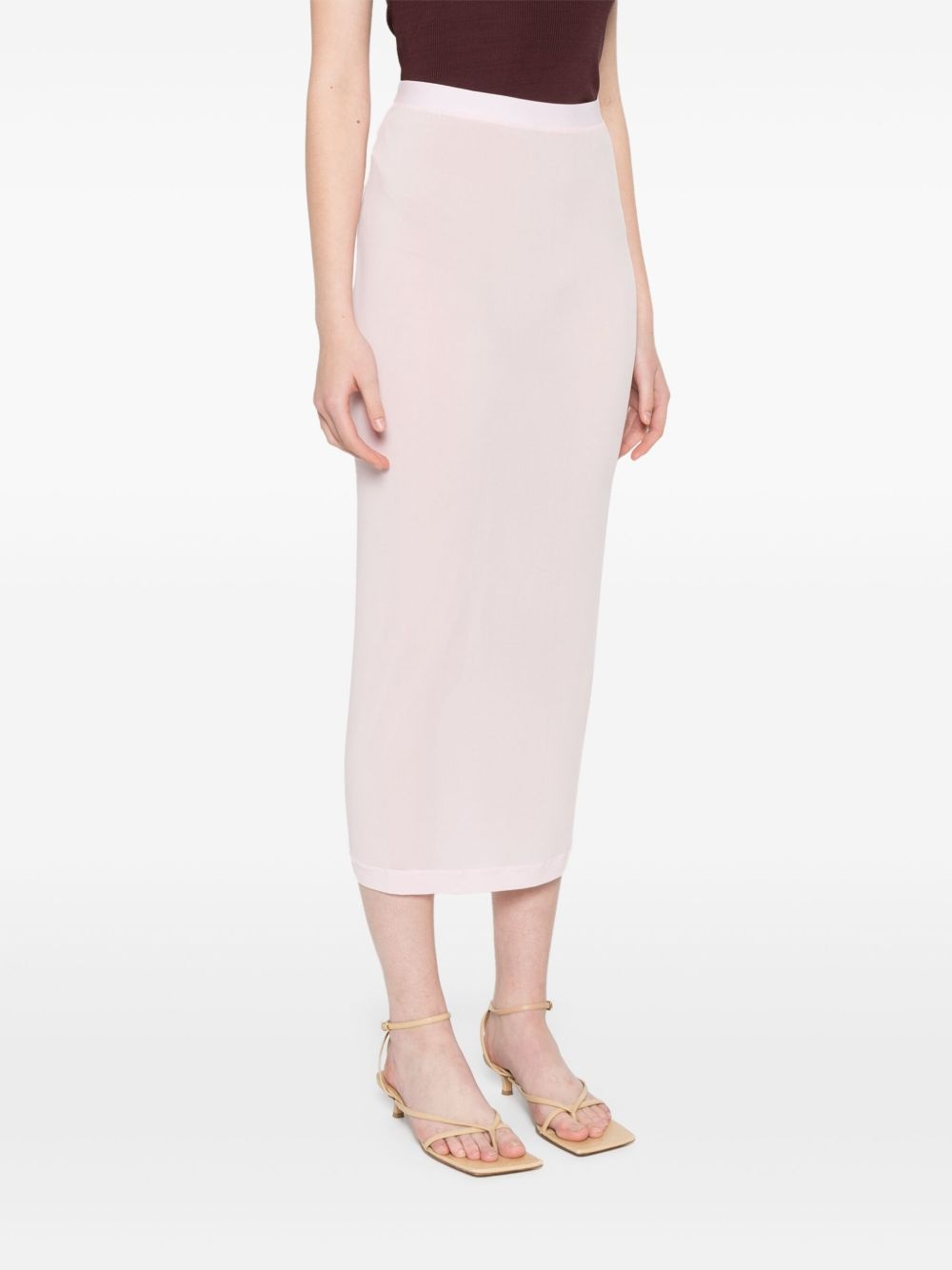 sheer tube midi skirt - 3