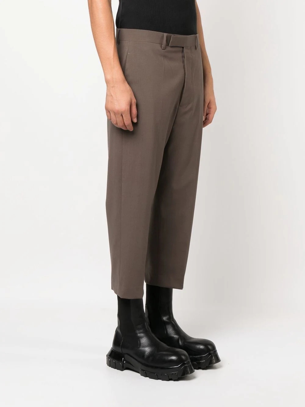 tapered-leg cropped trousers - 3