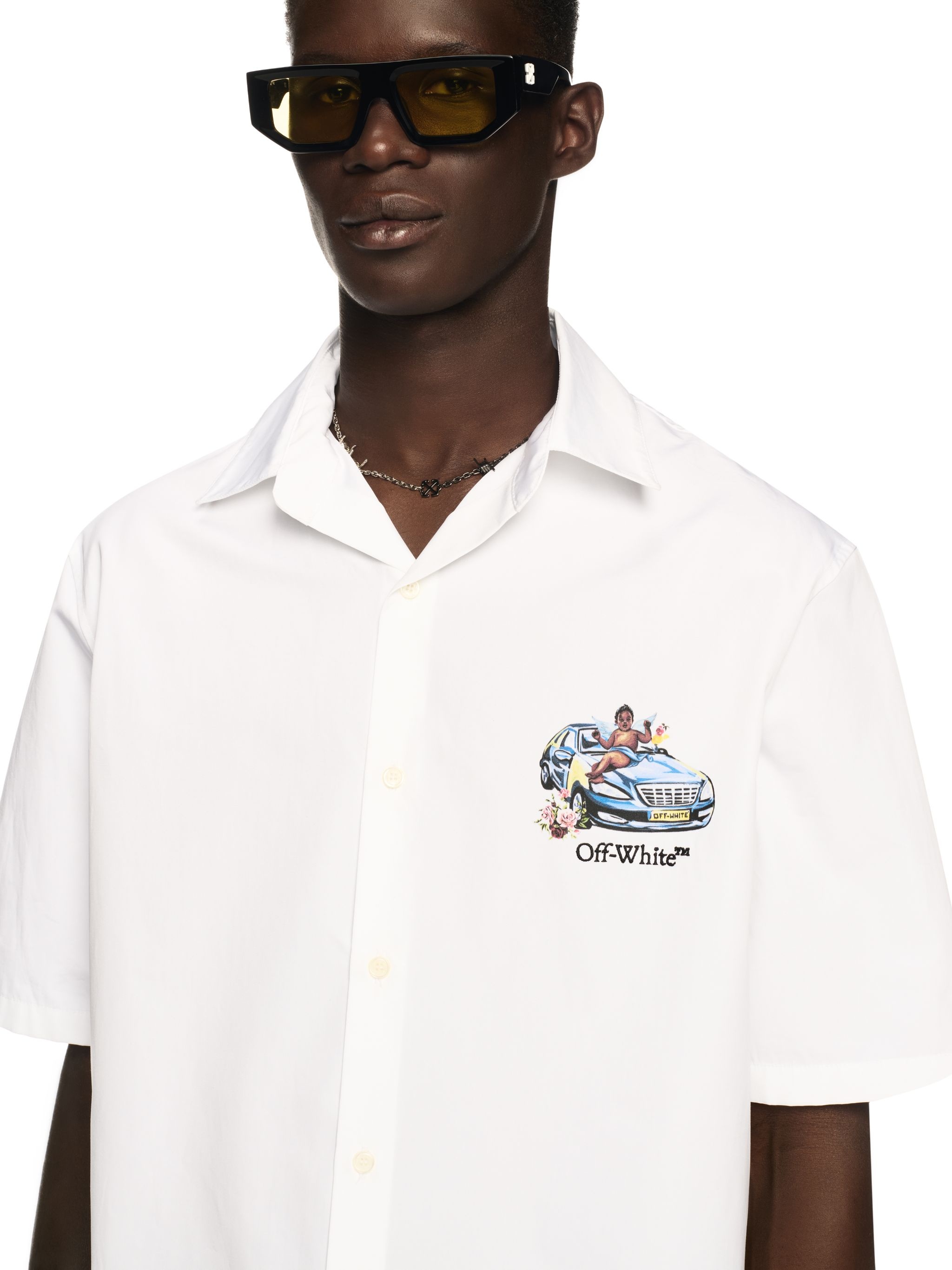 White Fresco Arrow Bowling Shirt - 5