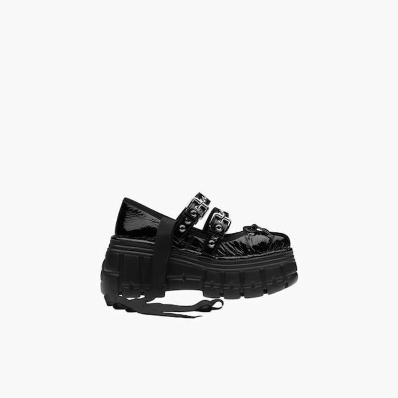 Naplak leather flatform ballerinas 6