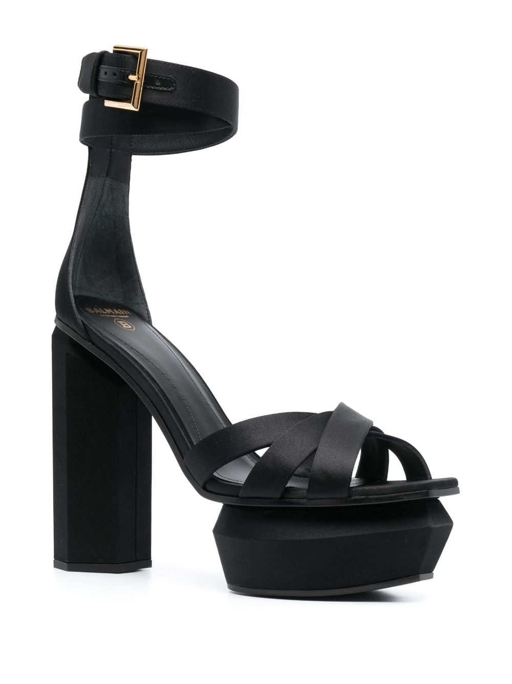 Ava 130mm satin platform sandals - 2