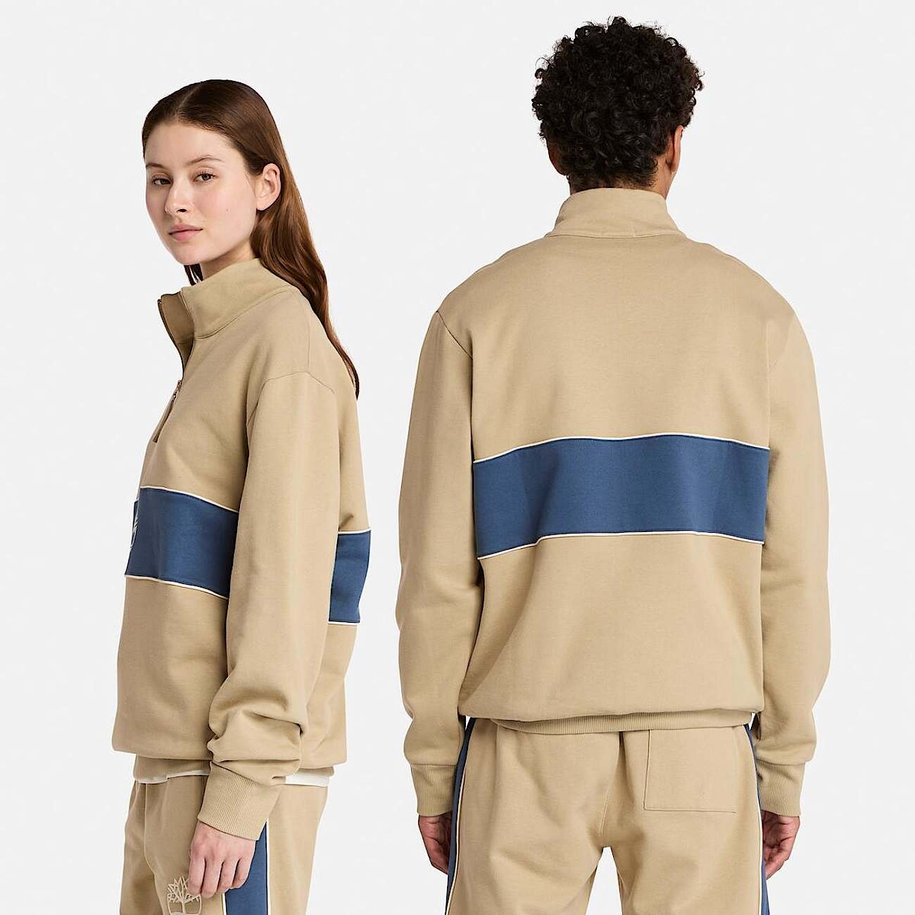 Cut-and-Sew Quarter-Zip Sweatshirt - 3