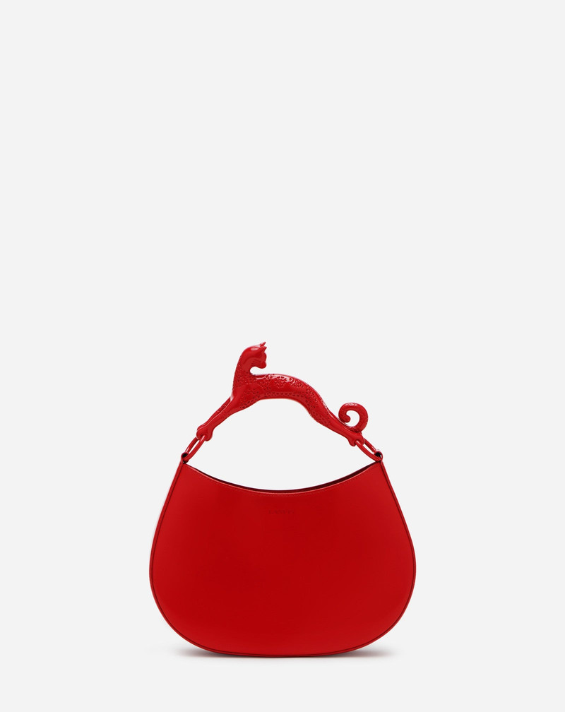 LEATHER PM HOBO CAT BAG 1