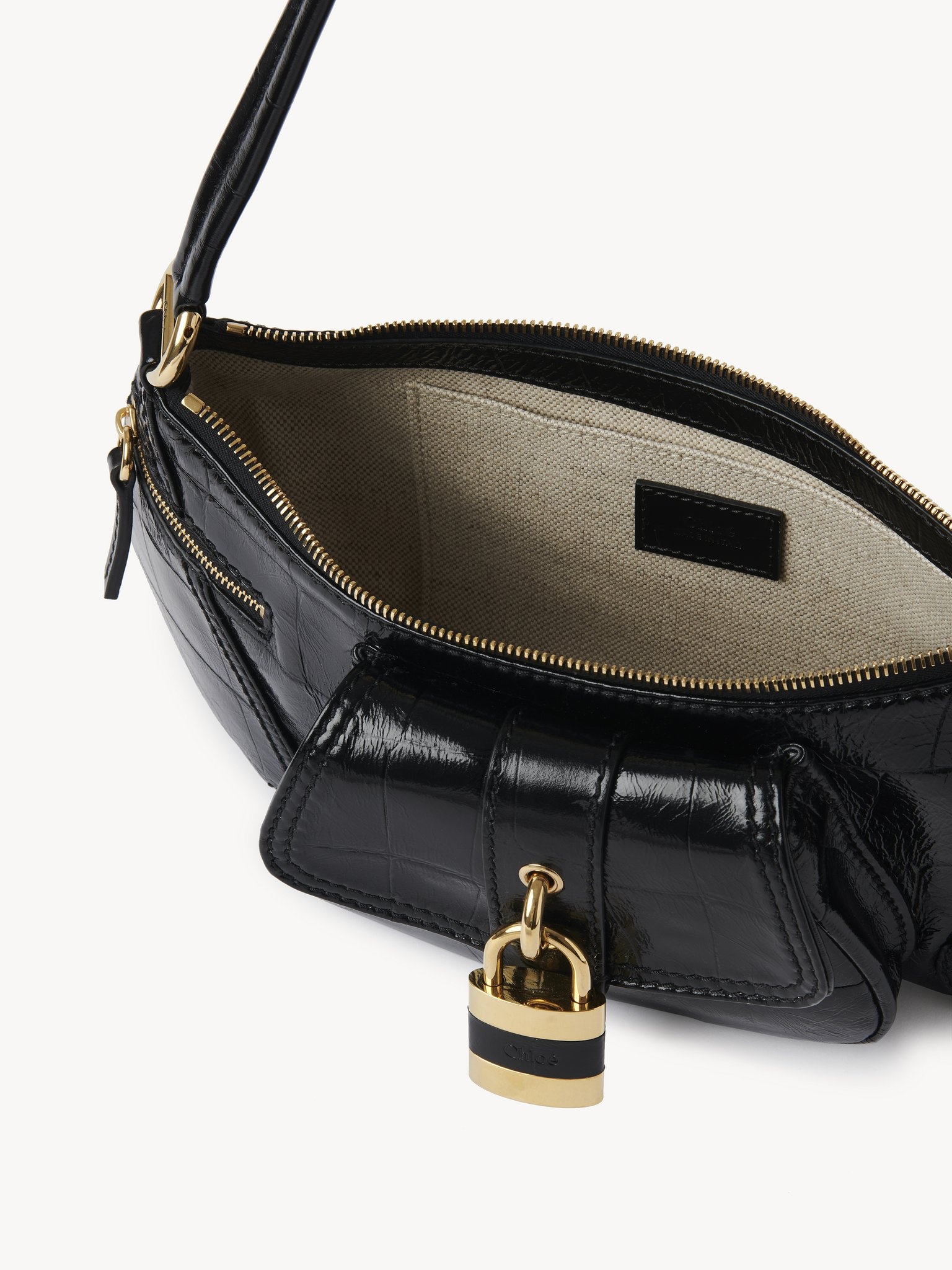 THE 99 SHOULDER BAG IN CROCO-EFFECT LEATHER - 6