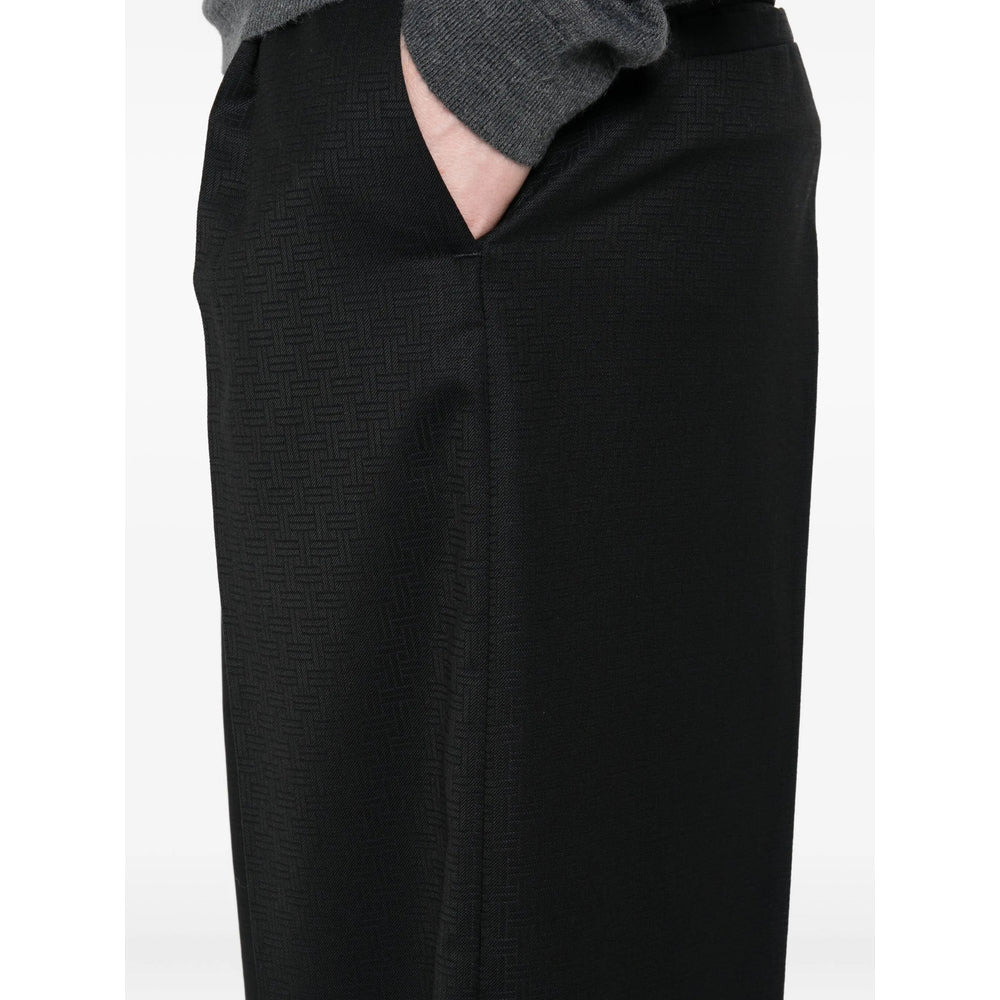 Kenzo Blue Trousers - High-Waisted Trousers Women - 4