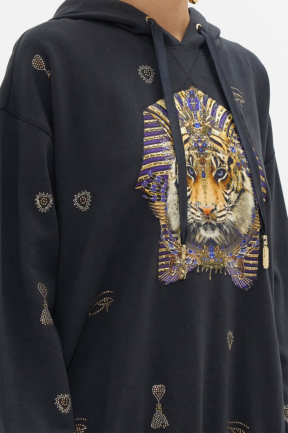 SILK BAND OVERSIZED HOODIE WITH POCKETS - 6