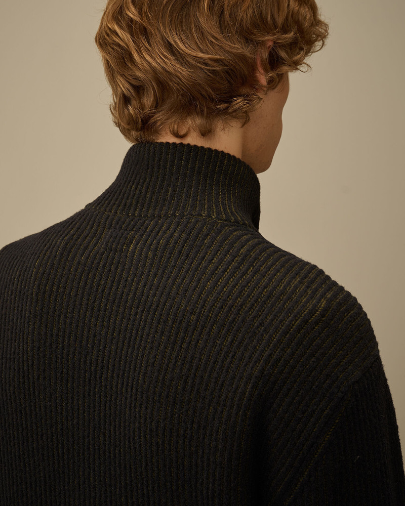 Fleece Knit Half Zip Sweater 6