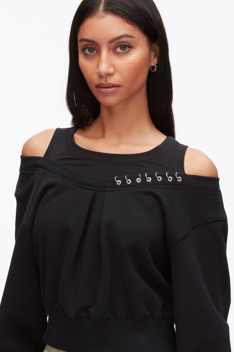 Long Sleeve Embellished Double Layer Top 5